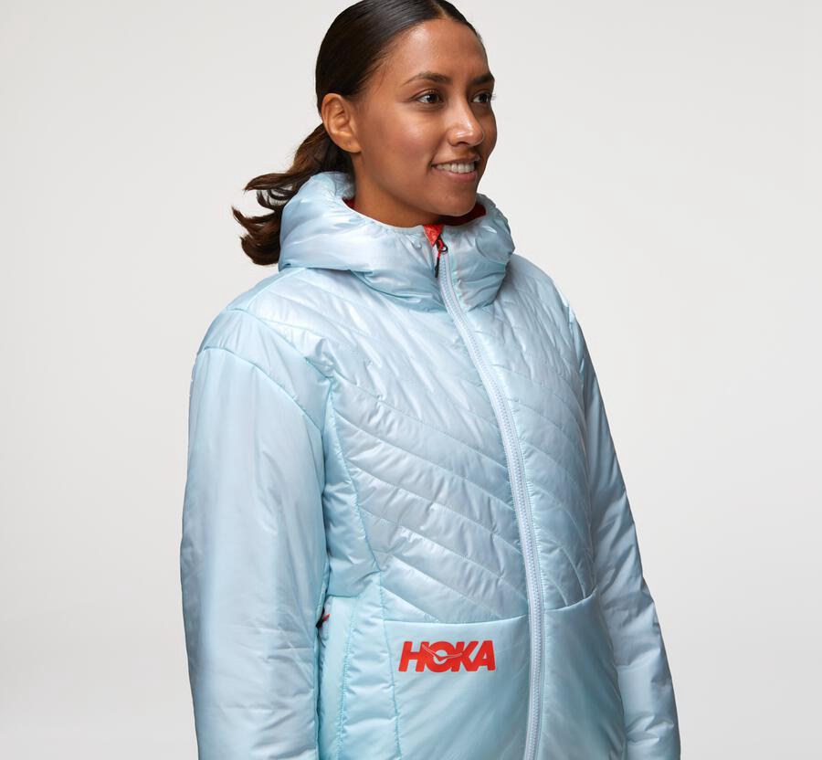 Hoka One One Jackets Womens Blue - Puffy - 02954HFIA